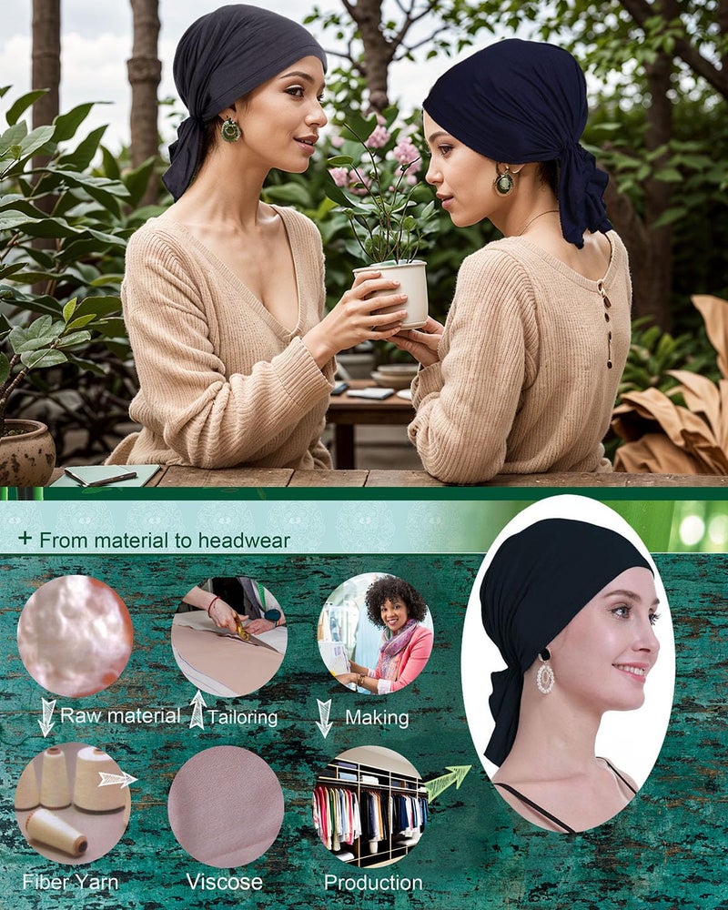 osvyo Chemo Headscarf for Women Hair Loss - Cancer Slip On Headwear Turbans Sealed Packaging DEEP Apricot - Image 4